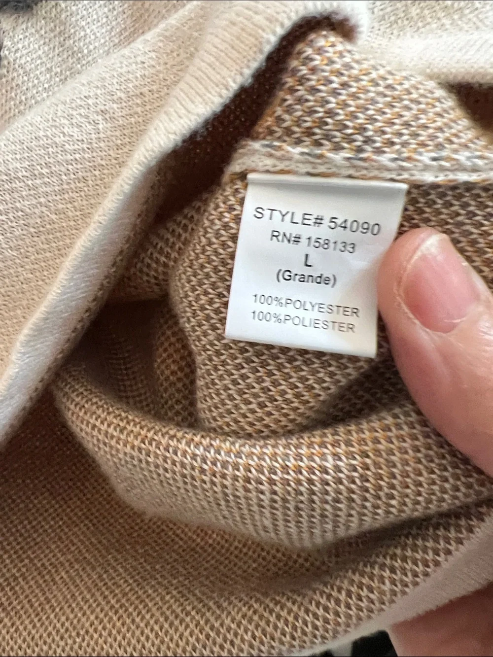 Staccato Cream Crewneck Sweater with Orange & Gray Flower Motif